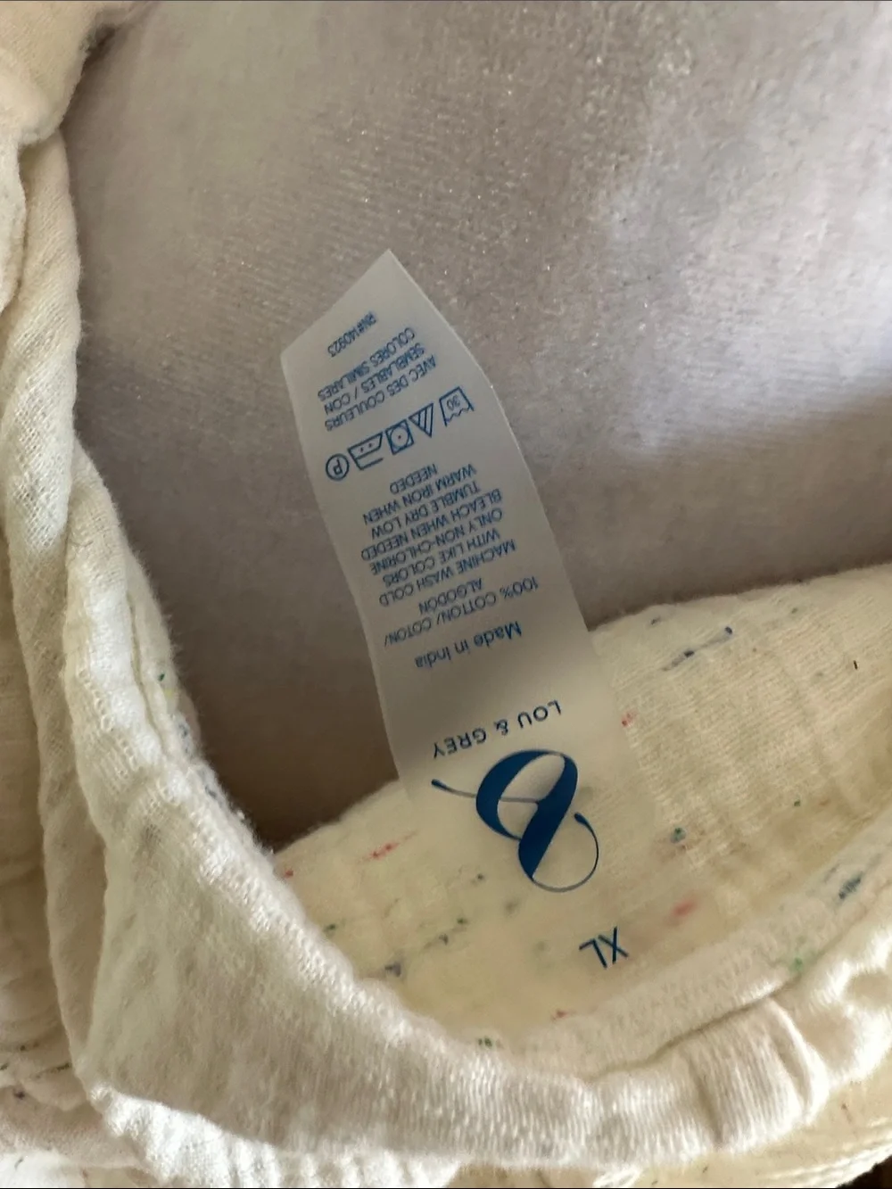 Lou&grey Light Cream Hooded Cotton Gauze Pullover Sweater